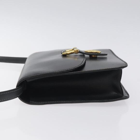 CELINE Shoulder Bag Leather Black Gold - Picture 5 of 12